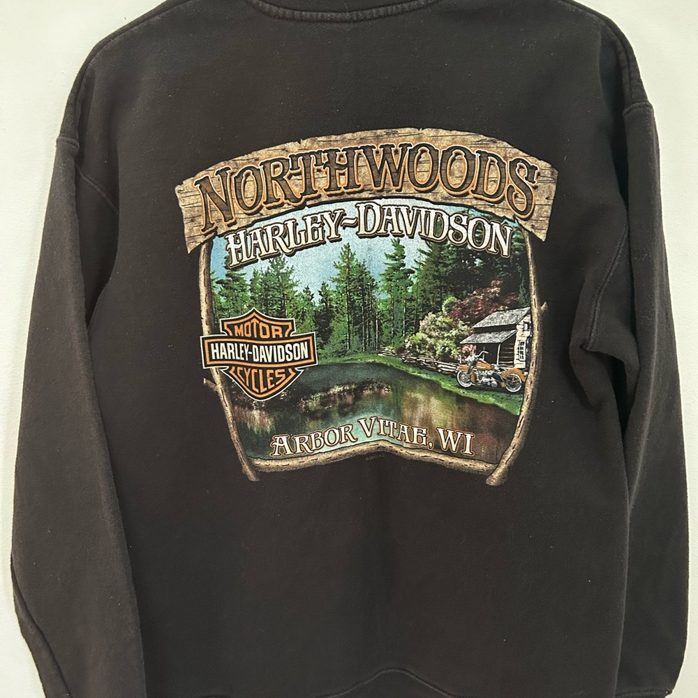 Harley-Davidson North Woods Wisconsin Pullover Sweatshirt Size Medium